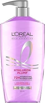 Elvive Hyaluron Plump Hydrating Shampoo for Dehydrated, Dry Hair Infused with Hyaluronic Acid Care Complex, Paraben-Free, 26.5 Fl Oz