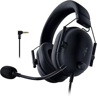 BlackShark V2 X PlayStation licensed Gaming Headset: 50mm Drivers, Cardioid Mic, Lightweight, Noise Isolating Earcups, for PS5, Xbox Series X, PC, Switch via 3.5 mm Audio Jack - Black