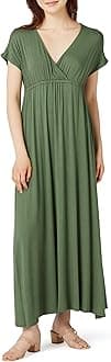 Amazon Essentials Women's Faux Wrap Maxi Dress, Large Size
