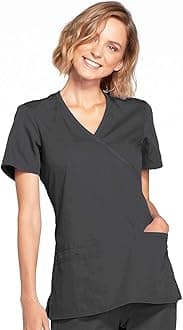 Women's Workwear Originals Mock Wrap Scrubs Shirt Medical Scrubs (Pack of 1)