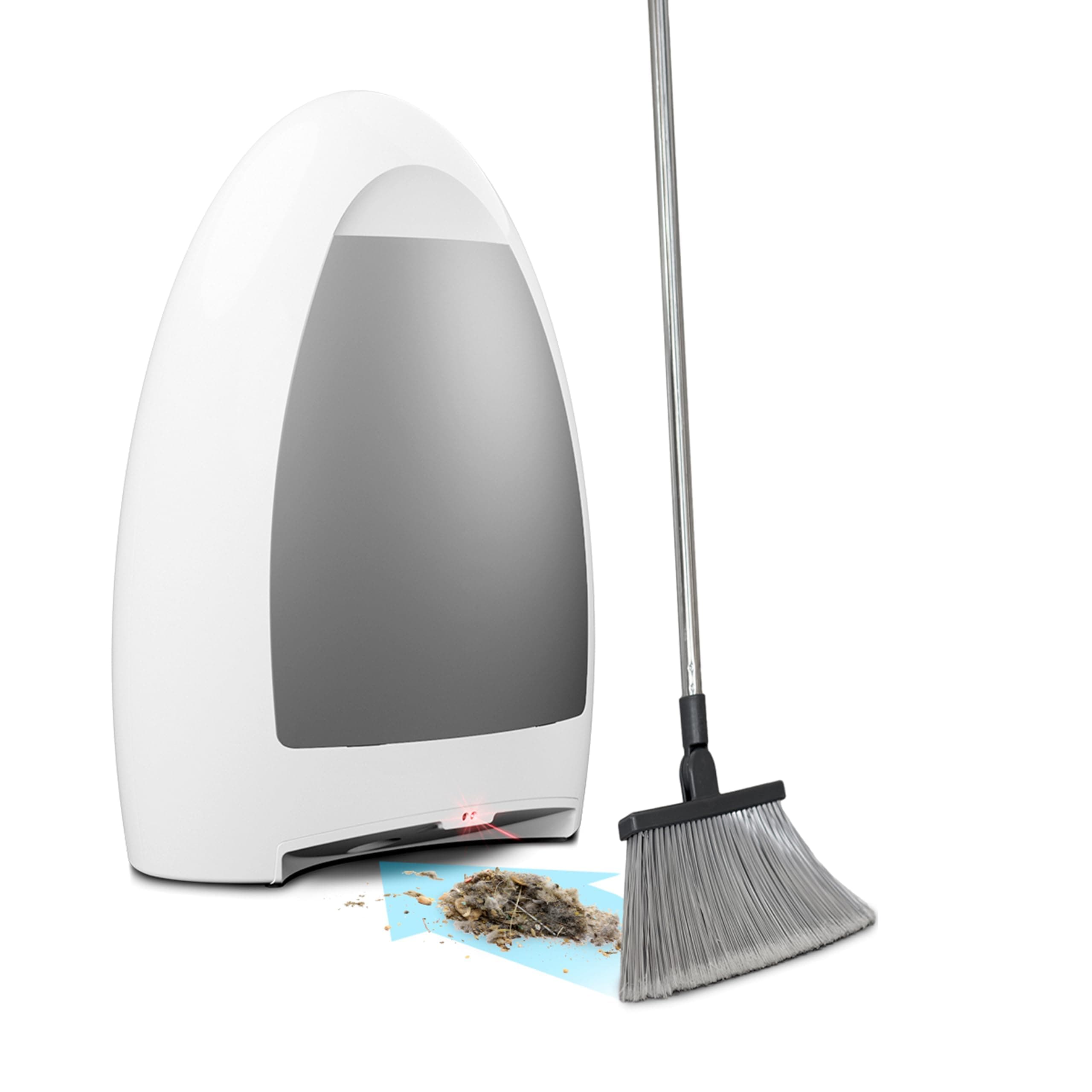 EyeVac Home Touchless Vacuum Automatic Dustpan - Great for Sweeping Pet Hair Food Dirt Kitchen - Ultra Fast & Powerful, No More Bending Down, Bagless, Corded, Automatic Sensors, 1000 Watt (White)