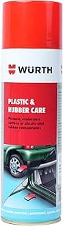 Wuerth Silicone Spray for Rubber & Plastic Care - 500 ml | Protects & Restores Rubber and Plastic | UV & Moisture Protection | High Shine, Anti-Static German Formula