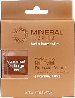 Mineral FusionNail Polish Remover, Acetone-Free & Non Drying for Regular & Shellac Nail Polishes, 6 Ounce