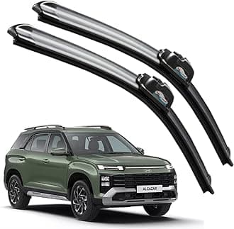 CARNYX Frameless Windshield Wiper Blades, Front Car Wipers Set of 2, Noise-Free, Durable Performance Compatible with (Hyundai Alcazar (D-24,P-18))
