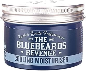 The Bluebeards Revenge, Daily Cooling Moisturiser Cream for Men, for Face, Hands and Body, for Dry and Sensitive Skin, 150 ml