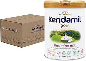 (6x800g) Kendamil Goat First Infant Milk, Stage 1 – British Made, Goat Whole Milk Formula – With HMOs, With A2, No Palm Oil, No Fish Oil, No SOYA, No GMOs