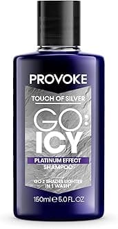 Touch of Silver Go Icy Shampoo 150ml, Icy Platinum Look in Just 1 Wash, Triple Toning Technology to Cool Down Warmer Brassy Tones for an Extra Light Colour, Enriched Keratin to Deeply Hydrate