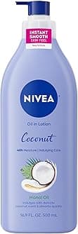 NIVEA Oil Infused Lotion Coconut and Monoi Oil Body Lotion for Women, Fast-Absorbing and Non-Greasy Coconut Scented Lotion Moisturizes for 48 Hours, 16.9 Fl Oz Pump Bottle