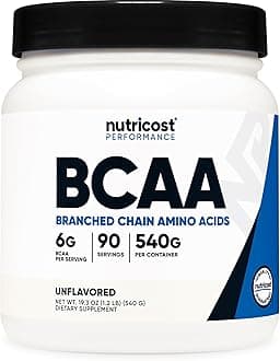 Nutricost BCAA Powder 2:1:1 (90 Servings, No Flavor Added) - Branched Chain Amino Acids