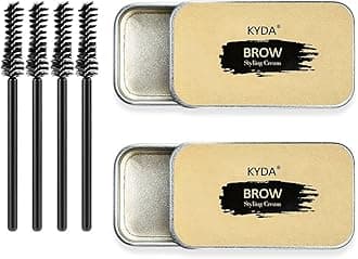 Ownest 2PCS Eyebrow Soap Kit,Brows Styling Soap,Long Lasting Waterproof Smudge Proof Eyebrow Styling Pomade for Natural Brows, 3D Feathery Brows Makeup Balm