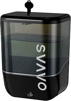 SVAVO Automatic Soap Dispenser Touchless, Hand Soap Dispenser Wall Mount, Electric Sensor Battery Operated for Offices Home Kitchen Bathroom Hotel Restaurant Commercial, 34fl.oz/1000ml Black