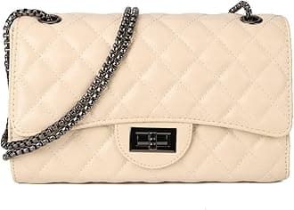 Gladdon Quilted Crossbody Purse for Women Trendy Ladies Shoulder Bag with Chain Designer Purses
