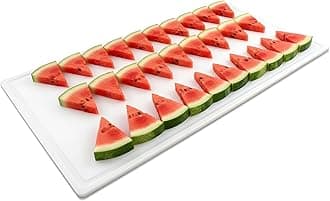 Thirteen Chefs Extra Large 30x18 Inch Cutting Board with Juice Groove - Great for Carving, Fish, Meat and Game – 1/2 Inch Thick White HDPE Plastic, 10 pounds