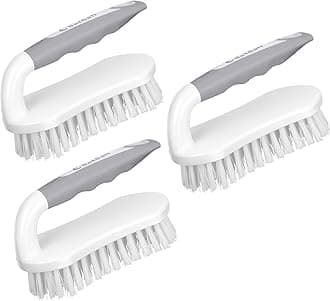 SetSail Scrub Brush, Heavy-Duty Scrub Brushes for Cleaning with Stiff Bristles Cleaning Brush for Shower, Bathroom, Carpet, Kitchen and Bathtub Scrubber - 3 Pack