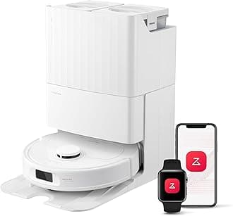 Qrevo S Robot Vacuum and Mop, Self-Drying, Auto Mop Washing, 7000Pa Suction, Self-Emptying & Refilling, 10mm Mop Lifting, 200RPM Spinning Mops, Smart Obstacle Avoidance, White