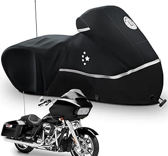 Motorcycle Cover Storage for Touring Models Harley Davidson Road King,Road Glide,Street Glide, Electra Glide,Heritage Classic,Low Rider-ST,Indian/Honda/BMW/Ducati/Suzuki/Kawasaki/KTM Black