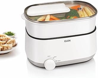 3 In 1 Multi Cooker & Food Steamer, 600W, With Nonstick Pot, 2 Power Settings, Vegetable Steaming Tray, Cook Steam & Boil, Multicooker Egg Boiler Machine (SA-3051MFS), 1.2 Liters