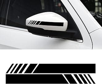 SINGARO Car Exterior Accessories Rear View Mirror Stickers Decor Car Body Sticker Vinyl 4pcs (Black)