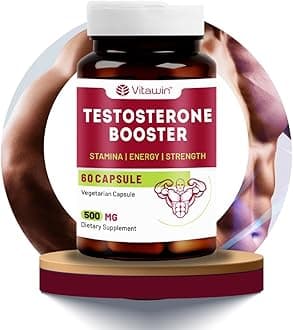 Testostrone Booster For Strength, Energy & Stamina, Natural Herbal, 500 mg, Veg - 60 Capsules, Nutrition Supplement