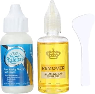 2 Pack Wig Glue for Front Lace Wig-1.3oz - Invisible Bonding Glue Bold Hold Lace Wig Adhesive for Oily Scalps and Cosplay Wig, Tape in Hair Extensions Adhesive Remover (Lace Glue+ Remover)