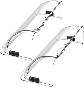 Home Intuition Heat and Air Vent Deflector 8.5" to 15" Magnetic Non Melting Adjustable for Vents, Sidewall, and Ceiling Registers, 2 Pack