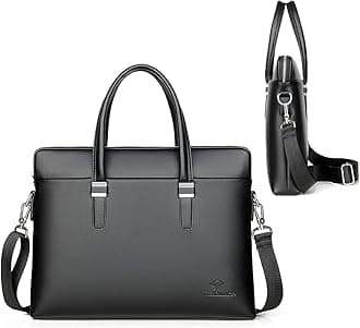 SKADE Leather Briefcase for Men Computer Bag Laptop Bag Waterproof Business Travel Messenger Bag Large Tote 14 Inch, Perfect for Daily Use/Christmas