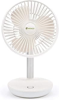 MeacoFan 260C Portable Cordless Fan with Nightlight - 14 hour battery life cooling fan for bedroom, desktop, ultra-quiet, energy efficient (260)