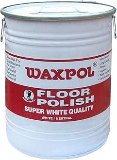 Waxpol Floor Polish (White/Neutral) 15 Kg For Sparkling Shines to your Floors, Tiles, Stone and Furniture