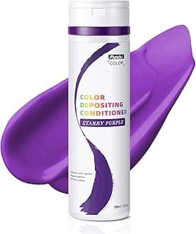 Semi-permanent Hair Color Shampoo, 7-Oz Color Depositing Conditioner, Temporary Hair Color Dye for Women & Men, Prevent Fading - Starry Purple