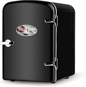 Mini Portable Refrigerator, 4 Liter & 6 Cans Compact Refrigerators with Observation Window, 100% Freon Free and Eco Friendly for Drinks, Food,