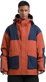 GSOU SNOW Men Ski Jacket Snowboard Snow Coat Warm Winter Waterproof Mountain Hooded