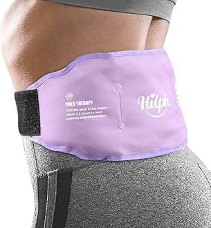 Hilph Ice Pack for Back Pain Relief, Reusable Lower Back Gel Wrap Hot Cold Compression Therapy Lumbar Ice Pack for Back Injuries, Sciatic Nerve, Herniated or Degenerative Disc, Tailbone Pain - Purple