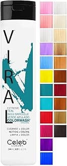 Celeb Luxury Viral Colorwash, Professional Semi-Permanent Hair Color Depositing Shampoo, Teal