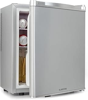 Klarstein mini Fridge for Rooms, mini Fridge for Drinks, Snacks & Cosmetics, Small minibar, Fridge Small & Quiet, Adjustable Shelves, Small Skincare Fridge 6-18°C, 38L