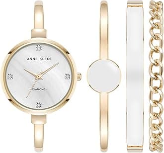 Anne Klein Women's Bangle Watch and Bracelet Set