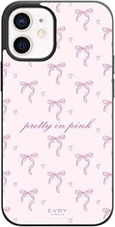 Shock Absorbing Phone case Designed for iPhone, Pretty in Pink, 12, 12 Pro