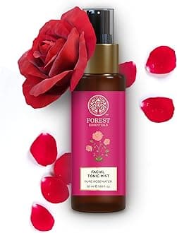 Facial Tonic Mist with Pure Rosewater | Hydrating Steam Distilled Ayurvedic Toner for Fresh, Dewy Skin | Minimises Pores & Refreshes Skin