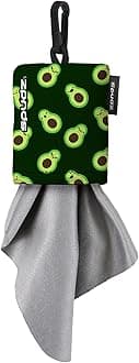 SPUDZ Classic Microfiber Lens Cleaner – Clip-On Pouch, Washable – for Binoculars, Scopes, Glasses, Screens | Avocado, 10 x 10 Inch (2-Pack)