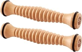 Body Back Wooden Foot Roller, Foot Massager for Plantar Fasciitis, for Stress Relief Support and Relaxation Through Smooth Fasciitis Roller Circulation Foot Pain Acupressure, 2 Pack