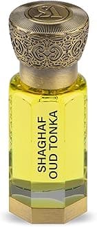 Swiss Arabian Shaghaf Oud Tonka - Arabian Perfume Oil - Vanilla Perfume for Women - Long Lasting Women's Fragrances with Almond, Rose, Amber - 0.4 oz
