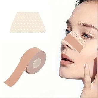 2-Piece Set Thermoplastic Nose Splint & Facial Tape - Alcohol-Free, Electricity-Free Nose Fixation & Lifting Kit, Reusable Nose Corrector & Face Lifter, Beauty Care Accessories for Daily Use