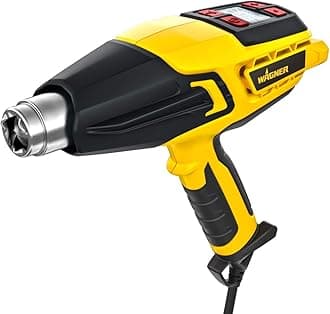 Heat Gun FURNO 750 - max. 630°C, 2000 W, airflow capacity 800 l/min, Ergonomic handle incl. jet, reflector, centring, wide jet nozzle, paint scraper and LCD display