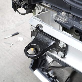 Aluminum Alloy Rear Bumper Heavy Duty Trailer Hitch Tow Hook Fit for Land Rover Defender 2020 2021 (Black)