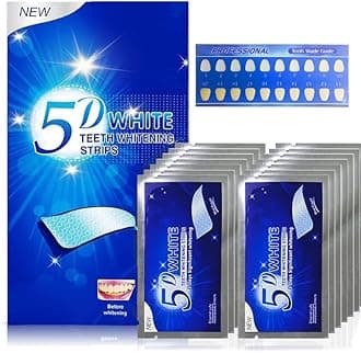 Teeth Whitening Strips 5D, 14 Sets 28pcs White Strips for Removing Smoking Coffee Stain, Effective Home Use Tooth Whitening Kit