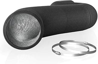 Flexible 10-Inch Aluminum Ducting, Heavy-Duty Four-Layer Protection, 25-Feet Long for Heating Cooling Ventilation and Exhaust