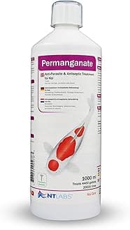 – NT Labs Koi Care Permanganate Dip, Koi Medicine, Treats Fish Lice, Leeches, Parasites and Ulcers, Dip Koi Treatment, 1000ml