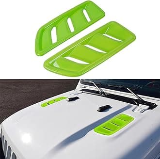 Car Hood Air Vents Trim for Jeep Wrangler JL Rubicon 2018 2019 2020 2021 2022 Hood Scoop, Bonnet Vent Hood Air Grille Intake Cover Exterior Accessories 2PCS