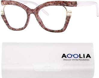Cat Eye Reading Glasses for Women Vintage Floral Dual-color Full Rim Multicolor Blue Light Blocking Reader Eyeglasses