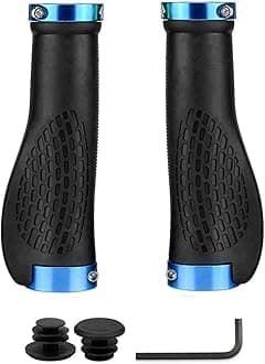SAPLIZE Bike Handlebar Grips, Multi Colors/Design Optional, Ergonomic Design, Aluminum Double Lock-on, Mountain Bike Grips, MTB BMX Downhill Foldable Urban Bicycles Grips, Scooter Grips