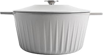 Eastholm 5 QT Enameled Cast Iron Dutch Oven, Grey